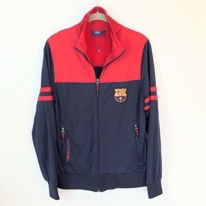 Fc Barcelona blue & red zip up racing style jacket S
